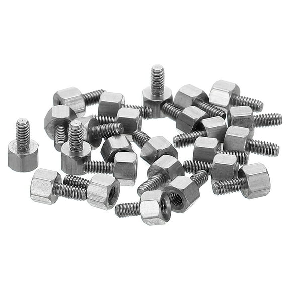 Uxcell M2x3mm 4mm Male-Female Hex Standoff Screws, Stainless Steel PCB Standoffs for Motherboards, 25 Pack