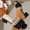 Black, variant on Women Striped Knit Wide Strap Square Toe Block Heel Slide Sandals Open Toe Slip On Summer Dress Mules White 9