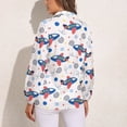 thumbnail image 2 of Cute Airplane Pattern Long Sleeve Blouse Woman Streetwear Casual Shirts Summer Oversize Woman Streetwear Clothing Birthday Present, 2 of 7
