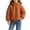 Brown, variant on Winter Jacket Toddler Fleece Cuffed Sleeve Cozy Hoodie Pull On Solid Casual Coat with Pocket