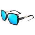 thumbnail image 1 of Gafas de sol cuadradas polarizadas para mujer con montura brillante de material compuesto B2289xq-sg1217, 1 of 1