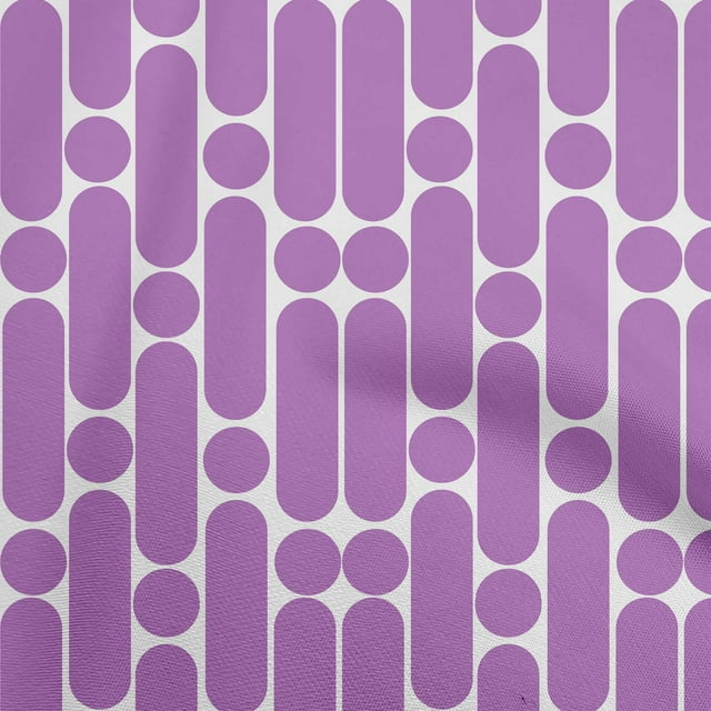oneOone Viscose Chiffon Purple Fabric Geometric Sewing Craft Projects Fabric Prints By Yard 42 Inch Wide