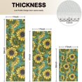 thumbnail image 4 of Blue Sunflower Vine Leaf Pattern Kitchen Rugs Sets Of 3,Kitchen Runner Rugs Non Skid Washable,Decorative Kitchen Floor Mats for Kitchen,Sink,Laundry,17"x30"+ 17"x47" + 17"x59", 4 of 6