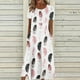 thumbnail image 1 of ICHUANYI Clearance Women's Summer Casual Floral Print Short Sleeved Round Neck Dress(Green, XXL) ICHUANYI WER2023080903424, 1 of 5