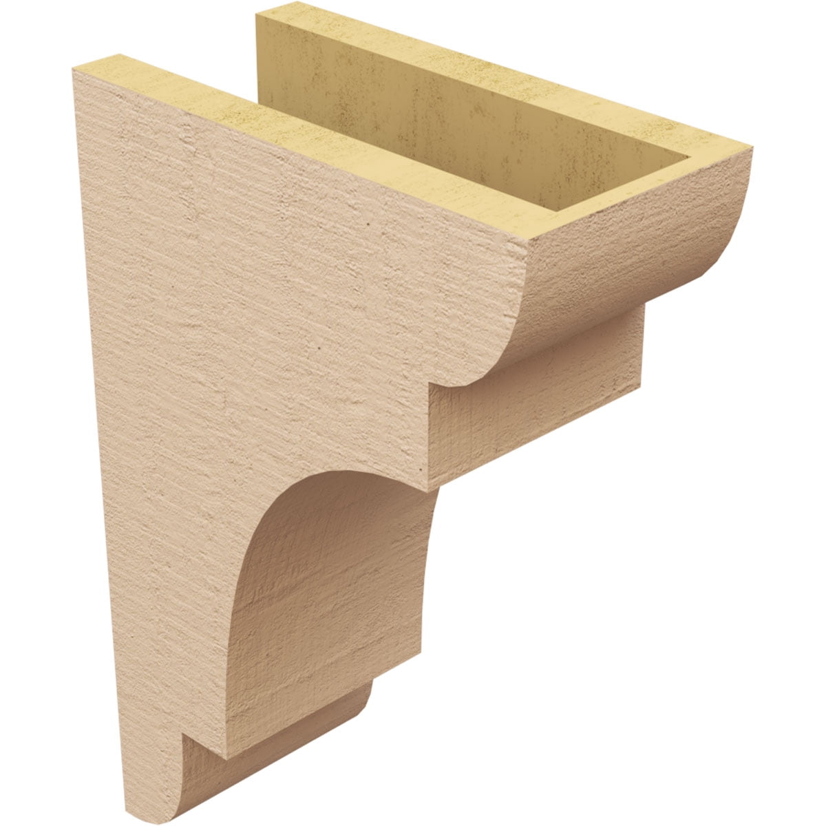 5"W x 10"D x 15"H Classic New Brighton Rough Cedar Woodgrain TimberThane Corbel, Primed Tan