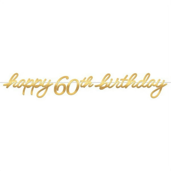 Birthday 'Golden Age' 60th Birthday Foil Banner (1ct)
