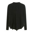 thumbnail image 5 of GEWSEY Women's Mock Neck Batwing Sleeve Sweaters 2025 Fall Winter Oversized Knit Cute Pullover Sweater Dolman Tops Trendy (Black, M), 5 of 5