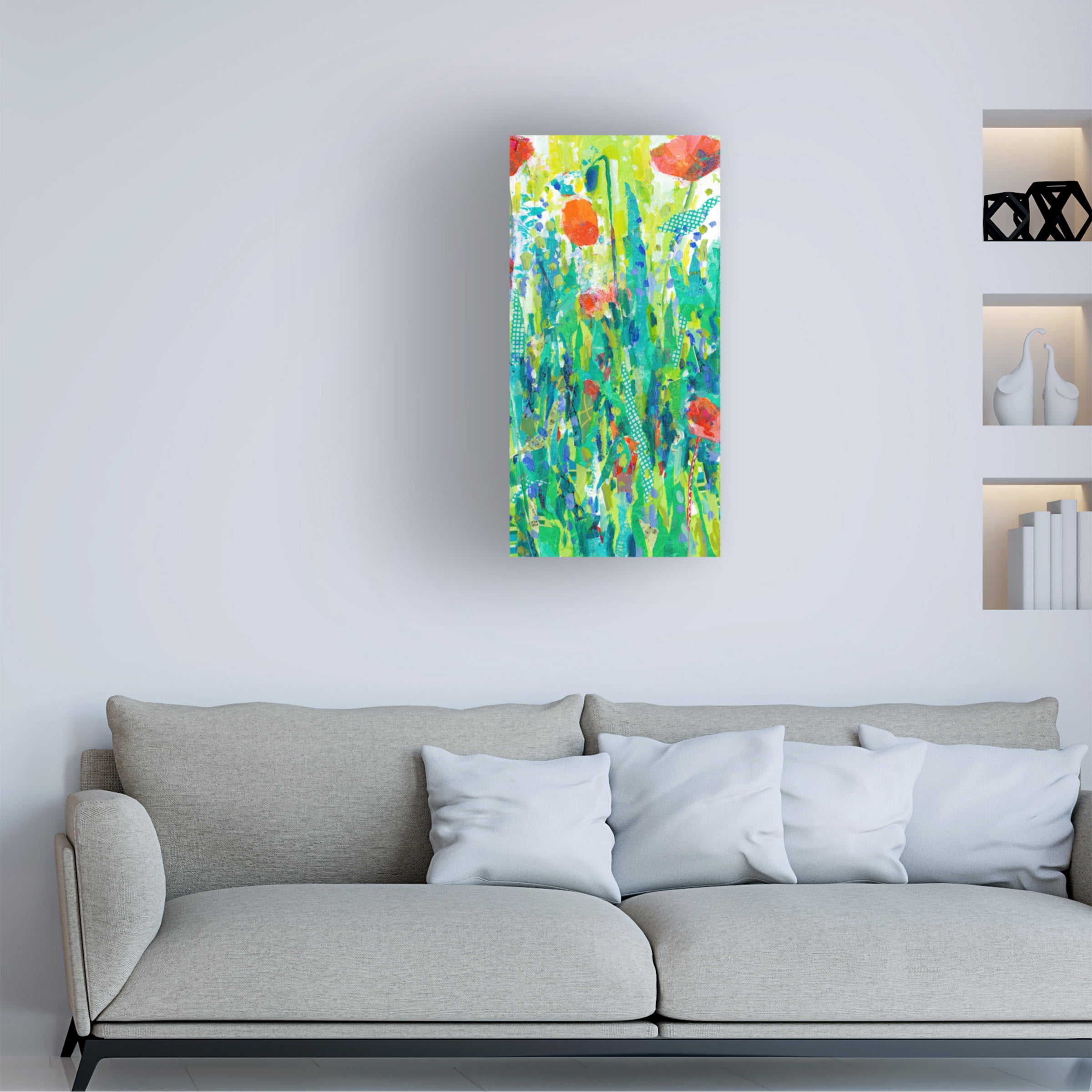 Tara Funk Grim 'Stately Red Poppies II' Canvas Art