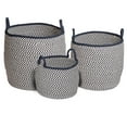 thumbnail image 3 of Colonial Mills Prev? Indoor/Outdoor Basket - White & Navy 15"x15"x15", 3 of 3