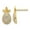 Yellow, variant on Fine Jewelry 925 Sterling Silver Rhodium-plated Cubic Zirconia Pineapple Stud Earrings for Women