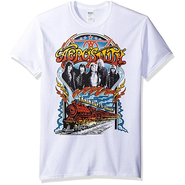 Ill Rock Merch Aerosmith Train Kept A Rollin T Shirt Walmart Com Walmart Com