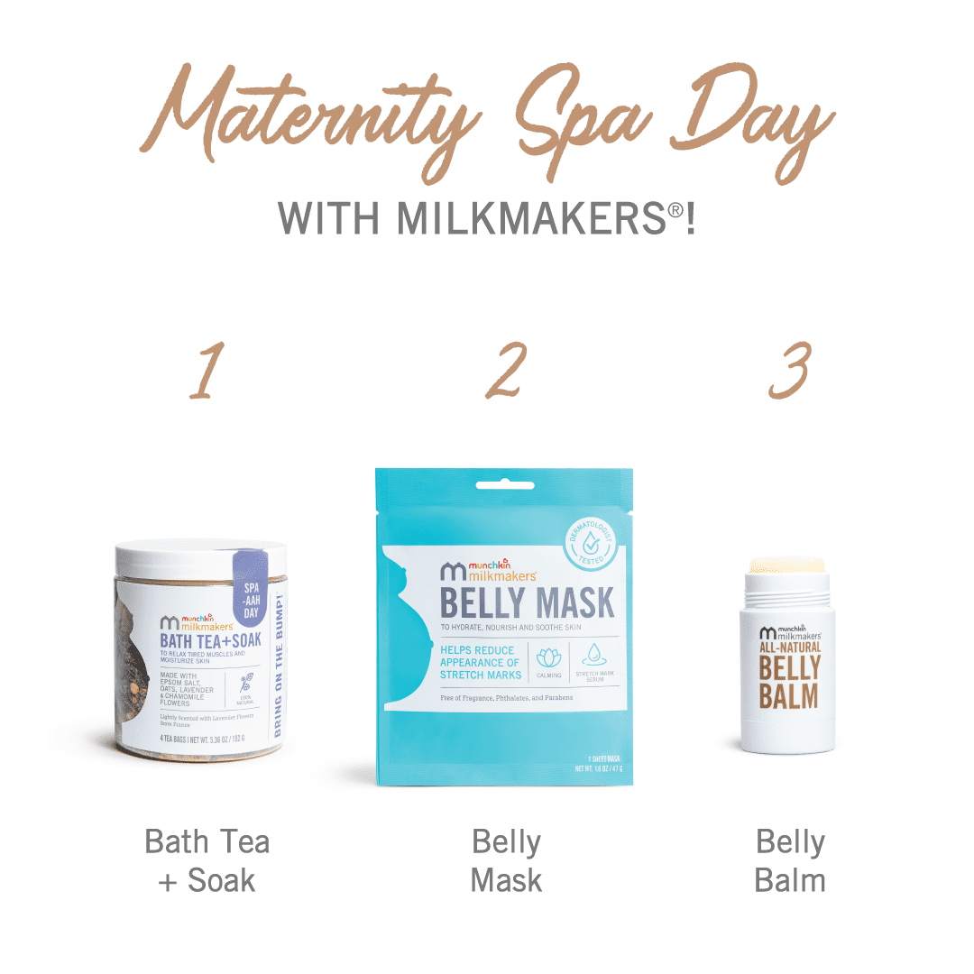 Munchkin Milkmakers All-Natural Moisturizing Belly Balm for Pregnancy Skincare with Mess-Free Applicator