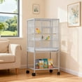 thumbnail image 2 of Garvee Cage pour Perroquet/perruche Autoportante de 41 Pouces en Fer Forgé, Grande, avec Support Roulant, 2 of 8