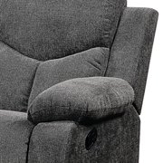Kalen Gray Chenille Sofa w/ Drop Down Table