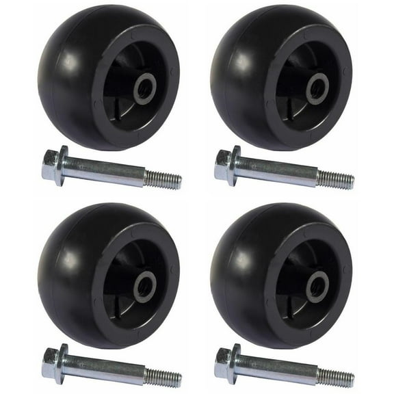RAParts 018-0010-00 022-5234-98 Four (4) New Deck Wheels w/ Bolts Fits Bad Boy
