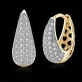 thumbnail image 2 of QQTDFG Fashion Earrings Jewelry Zirconia Earrings 18K Gold Filled Women Earrings A03-White GOLD, 2 of 6