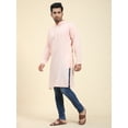 thumbnail image 5 of SKAVIJ Men's Cotton Henley Shirt Long Sleeve Casual T Shirts Pink, S, 5 of 6