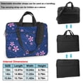 thumbnail image 6 of YFYANG 14 inch Universal Laptop Bag Oxford Cloth Laptop Sleeve, Multi-functional Blue Line Floral Notebook Computer Messenger Bag Handbag, 6 of 8