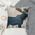 thumbnail image 2 of Qinduosi Moose Pillows Cute Christmas Animal Moose with Big Horns Throw Pillow Cover Decorative Pillow Case Square Cushion Accent Linen Home Inch Blue White, 2 of 5