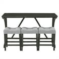 thumbnail image 4 of Ataucjin 4 Piece Bar Table Set with Power Outlet, Dining Table with 3 Padded Stools, Industrial Bar Table and Chairs Set for Living Room Dining Room Game Room, 4 of 9