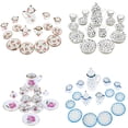 thumbnail image 5 of Juego de té en miniatura para niñas, juego de té, muebles para casa de muñecas, 15 piezas, tazas de porcelana a escala 1:12, vajilla con flores, teteras decorativas para cocina, 5 of 5