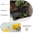 thumbnail image 6 of Spring Floral Round Area Rug 6Ft Washable Circle Rugs for Bathroom Office, Yellow Roses Leaves Pastoral Botanical Farmhouse Non-Slip Carpet Floor Mats Indoor Outdoor Carpet Runner Home Decor, 6 of 8