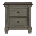 thumbnail image 2 of Oak Veneer 2-Drawer Nightstand with Ball Bearing Glides / 2-Tone Design for Bedroom Decoration, 2 of 5