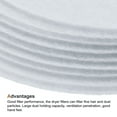 thumbnail image 4 of Filtro de escape de secadora de tela universal Uxcell, algodón 235x37mm blanco para reemplazo de filtro de secadora de ropa paquete de 10, 4 of 5