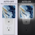 thumbnail image 2 of HemaKayy 2 Pack Plug-in LED Night Light with Light Sensor, Warm White, Dusk to Dawn Sensor Flat Nightlight for Bathroom, Hallway, Bedroom, Living Room - Unique Marble Texture, 2 of 7