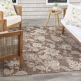 thumbnail image 2 of Nourison 4' x 6' Garden Oasis Flatweave Indoor Outdoor Area Rug Mocha, 2 of 10