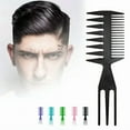 thumbnail image 2 of black  Big Teeth Double Side Tooth Combs Barber Hair Dyeing Cutting Coloring Brush Hair Brush Man Hair Styling Tool, 2 of 5