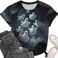 thumbnail image 4 of VKOYWKM Women Halloween Tshirts Ghost Graphic Tees Short Sleeve Spooky Tops Crew Neck Loose Fit Holiday Party T-Shirts, 4 of 6