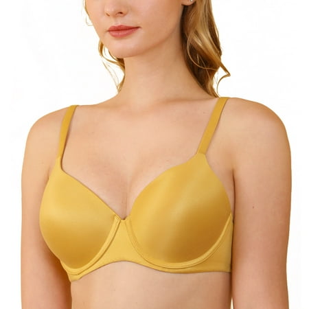 

DOBREVA Women s Lace Full Coverage T shirt Bra Lightly Lined Underwire Smoothing