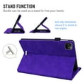 thumbnail image 3 of Dteck Folio Case for iPad Air 11 (2024) / iPad Pro 11 (2022/2020/2018) / iPad Air 5th 4th Gen 10.9",Embossed PU Leather Credit Card Holder Wallet Case with Multi-angle View Stand,Purple, 3 of 5