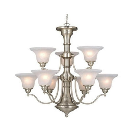 Patriot Lighting Standford 9 Light Brushed Nickel Chandelier Patriot Lighting Standford 9 Light