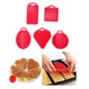 thumbnail image 3 of 5 Piezas de Moldes de Silicona Antiadherentes para Pasteles, Bandeja para Bocadillos de Chocolate Y para Dulces Artesanales rojo Sunnimix Molde de pastel de silicona, 3 of 8