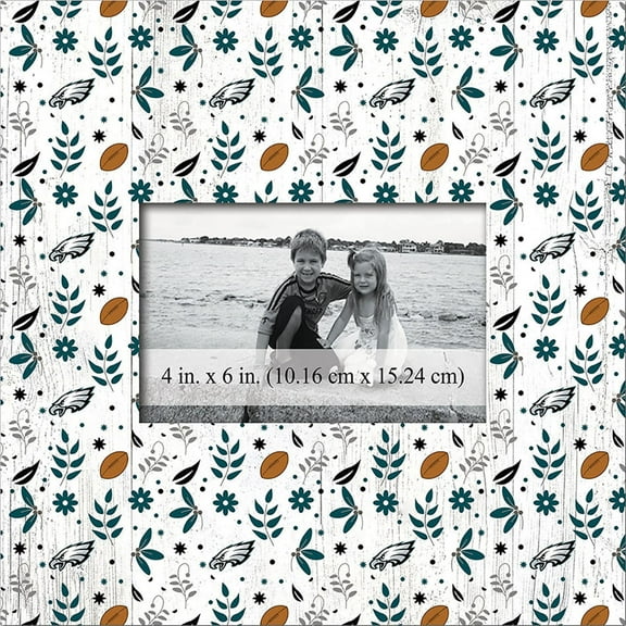 Philadelphia Eagles 10'' x 10'' Floral Pattern Frame