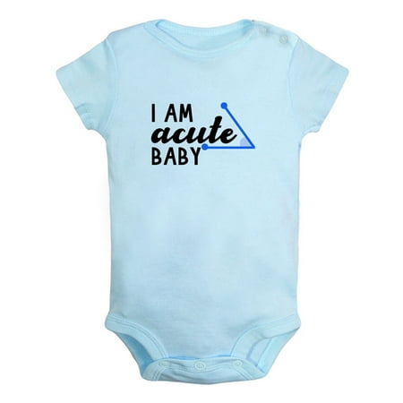

I am Acute Baby Funny Rompers For Babies Newborn Baby Unisex Bodysuits Infant Jumpsuits Toddler 0-12 Months Kids One-Piece Oufits (Blue 6-12 Months)