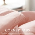 thumbnail image 4 of Exclusivo Mezcla Twin Comforter Set Blush Pink, 3-Piece Solid Comforter Duvet Insert with Corner Tabs, Lightweight Bedding Down Alternative Comforter for All Seasons, 4 of 7