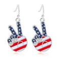 thumbnail image 5 of Soumake 1 Pair Dangle Earrings Multi-styles Geometric Pattern Vintage Non-allergenic Painless Wearing Decorate Hypoallergenic Red White Blue Patriotic Dangle Earrings Women Jewelries, 5 of 8