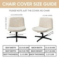 thumbnail image 6 of Y YUNHSOM Waterproof Palm Leaf Criss Cross Chair Cover, High-Stretch Flocked Fabric, Armless Office & Desk Chair Protector Against Stains and Wear(Beige,Palm Leaf), 6 of 7