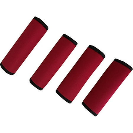 Luggage Handle Wrap - Super Grabber Neoprene Handle Wrap -Set Of 4 (Red)