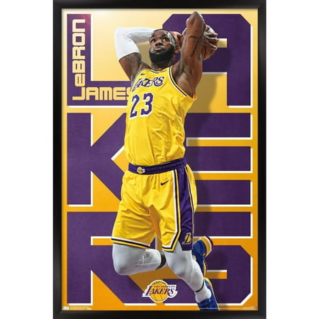 NBA Los Angeles Lakers - Lebron James 19 Wall Poster, 22.375" x 34" Framed
