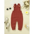 thumbnail image 2 of Bagilaanoe Newborn Baby Girl Boys Knit Jumpsuits Solid Color Sleeveless Bodysuits 3M 6M 9M 12M 18M Infant Fall Ribbed One Piece Romper, 2 of 8