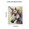 thumbnail image 3 of ONETECH  Unicorn Canvas Wall Art Retro Colorful Animal with Flower Painting Water Color Unicorn Prints Artwork Pictures for Kids Nursery Bedroom Living Room Office Home   12x16 in, 3 of 5