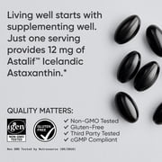 Sports Research® Triple Strength Astaxanthin 12mg with Organic Coconut Oil (60 Softgels)