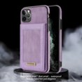 thumbnail image 7 of TECH CIRCLE for iPhone 11 Pro 5.8" Case,Luxury Synthetic Leather Back Shell Cover Phone Case with Card Holder Kickatand Compartment for iPhone 11 Pro, Purple, 7 of 7