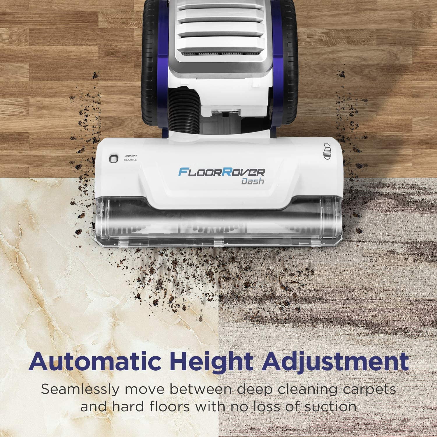 EUREKA FloorRover Dash Upright Pet Vacuum Cleaner, HEPA Filter, Swivel Steering for Carpet and Hard Floor, Bagless, Deep Ocean
