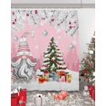 thumbnail image 2 of Rdsfhsp Christmas Gnome Shower Curtain, Winter Merry Christmas Tree Balls Polyester Shower Curtains with Hooks, Pink Waterproof Fabric Bathroom Curtains Decor,72 X 72 inch, 2 of 5