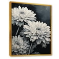 thumbnail image 2 of Designart "Monochrome Mums In 20 Shades Of Grey" Mums Floater Framed Canvas Art Print, 2 of 5